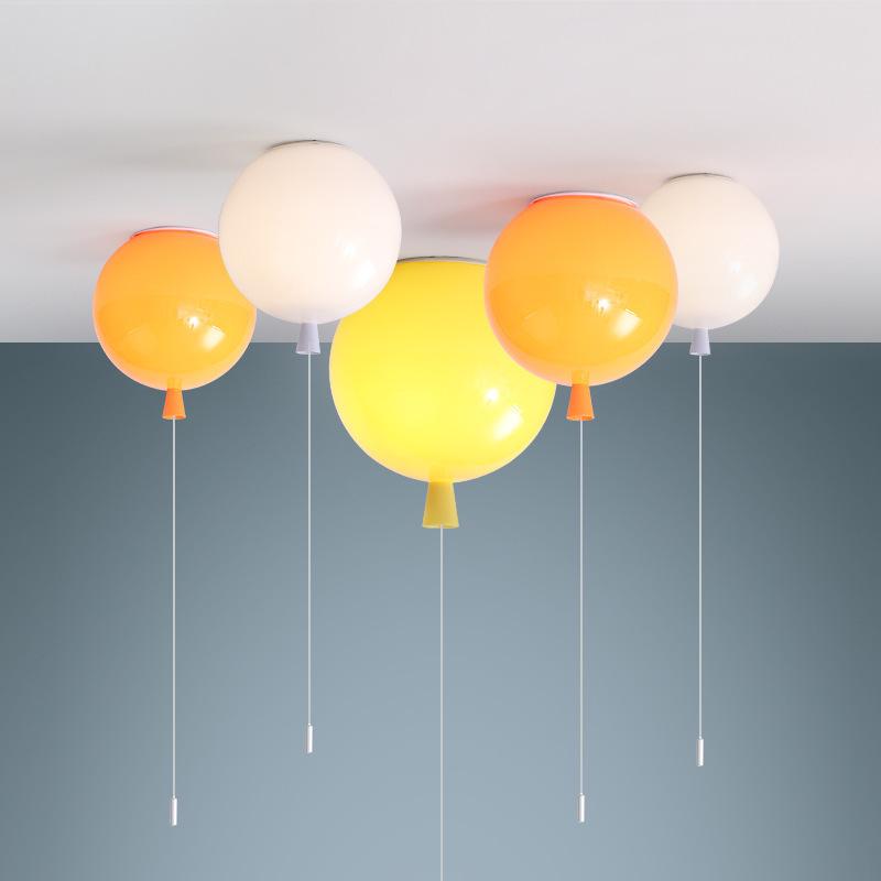 Children's Princess Room Ceiling Lamp - Creative Balloon Design for Bedroom, Balcony, Colored Kindergarten, or Playground Décor