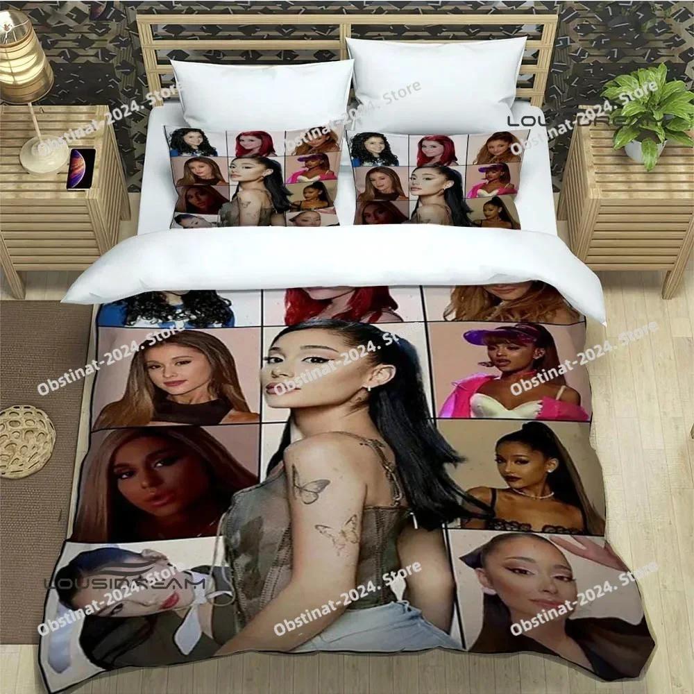 Singer Ariana grande Bedding Set Printed single Comforter Quilt Bed Cover Duvet Cover Pillow Case 3 Pieces Sets Kids Adult Size