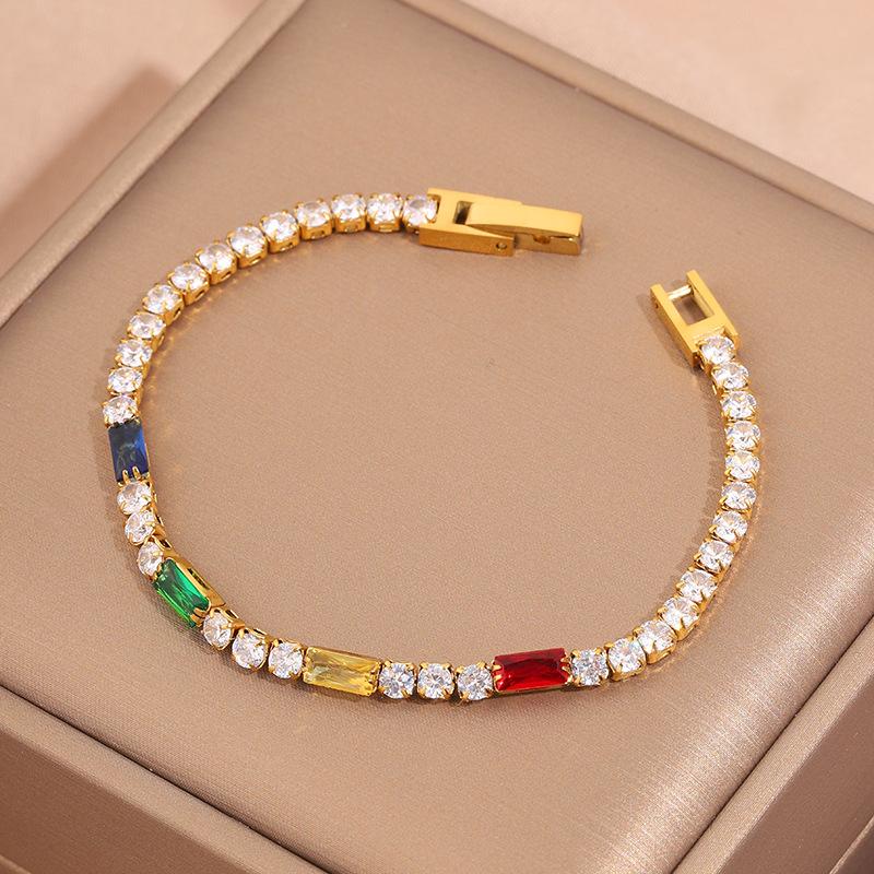 Popular bracelet, titanium steel does not fade, love zircon bracelet, high-end female light luxury niche bracelet, bracelet.