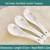 Set of 10 Chinese Style Ceramic Soup Spoons, New Bone China, Practical for Eating and Teaspoons.