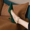 French Retro High Heels Shoes Spring/Autumn New Pointed Thin Heels Pearl Slip-On Design Pumps Office & Career Work Shoe
