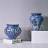 Ceramic Vase Retro Handcrafted Chinese Porcelain Flower Vase Flower Arrangement Accessories Home Decoration Accessories