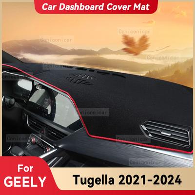 Für GEELY TUGELLA 2021-2024 Auto Armaturenbrett Abdeckung Matte Sonnenschutz Pad Lichtschutz Matte Instrumentenbrett Teppich Schutz Zubehör