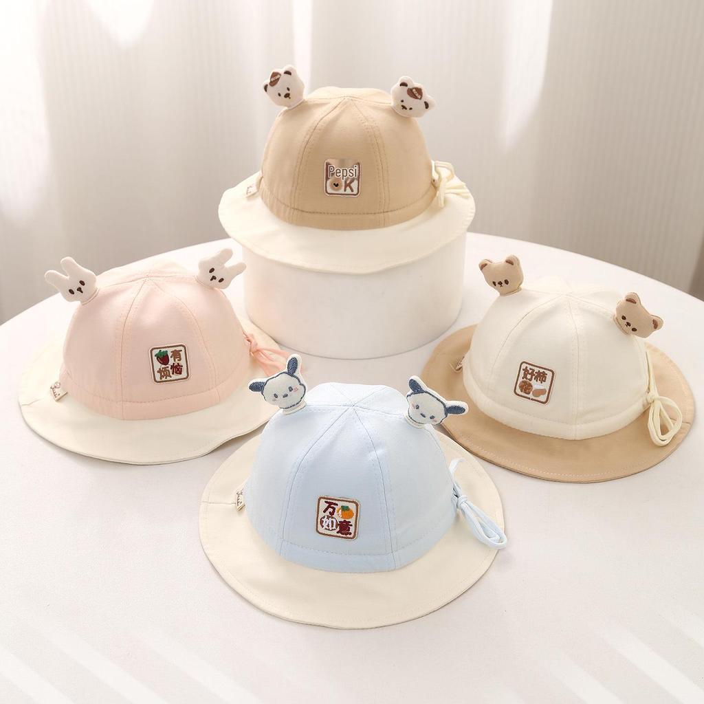 Adorable Bear Baby Sun Hat, Spring-Autumn Style for Newborns & Toddlers