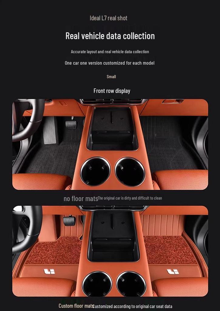 Li Auto L6 Trunk Mat & Backrest Pad - Three-Row Seat TPE Modification Accessories