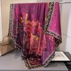 110cm Versatile Women’s Imitation Silk Scarf - Large, Printed, Decorative, Sunscreen Shawl
