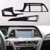 Carbon Fiber Car Gear Interior Panel Central Console Dashboard Trims Decoration for Hyundai Sonata Lf 2014 2015 2016 2017 2018 9