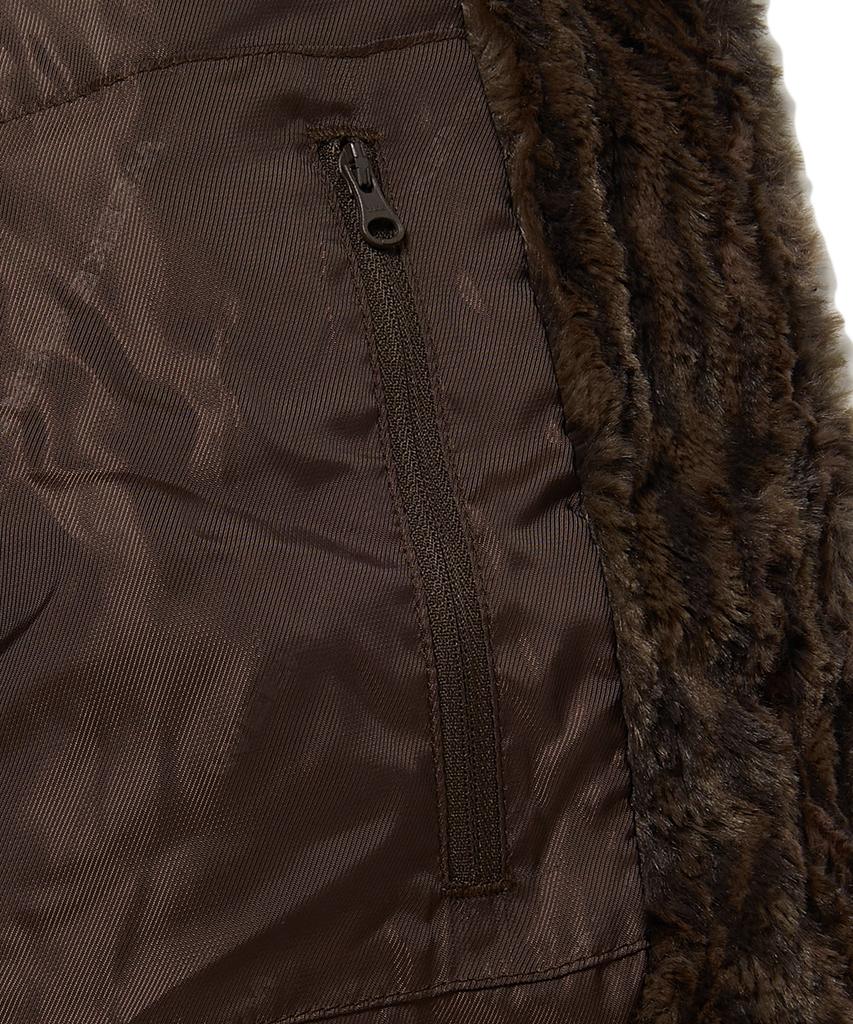 Wkndrs Faux Fur Zipup Hoodie (Brown)