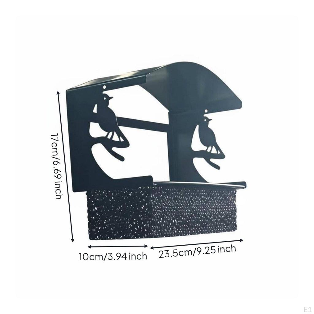 Vintage Window Style Bird Feeder Weather Resistant Wall Mount Tray Garden Decor for Gardeners,