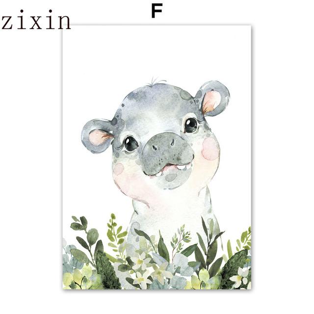 Niedlicher Löwe, Giraffe, Zebra, Gepard, Dschungeltiere, Wandkunst, Leinwand, nordische Poster, Malerei und Drucke, Wandbilder, Kinderzimmer-Dekoration