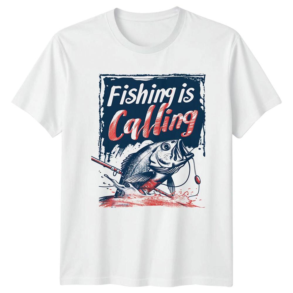 Fishing Is Calling TShirt Fish Lover Tee Angler Gift Unisexs Unisexs S
