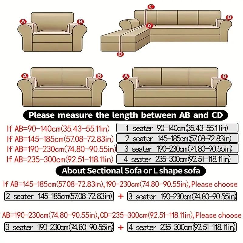 Light Luxury Fabric Sofa Cover Stretch Full Coverage Nordic Style Slipcover Non Slip Multiple Styles Available Sofa Cover