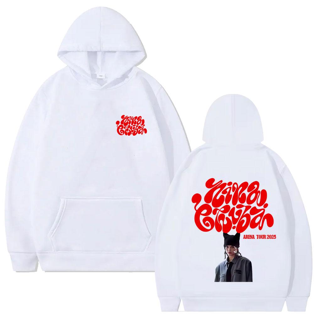 Rapperin Nina Chuba Arena Tour Hoodie Herren Damen Hip Hop Mode Popmusik Streetwear Herren Freizeit Baumwolle Oversized Hoodies M weiß