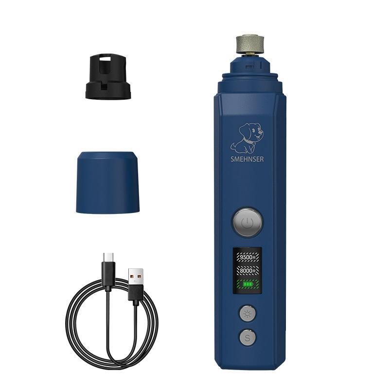 

Electric LED Dog Nail Grinder Light Dogs Cat Nail Clippers Small Large Dogs Pet Paws Nail Cutter Pet Nail Grooming Tools синий