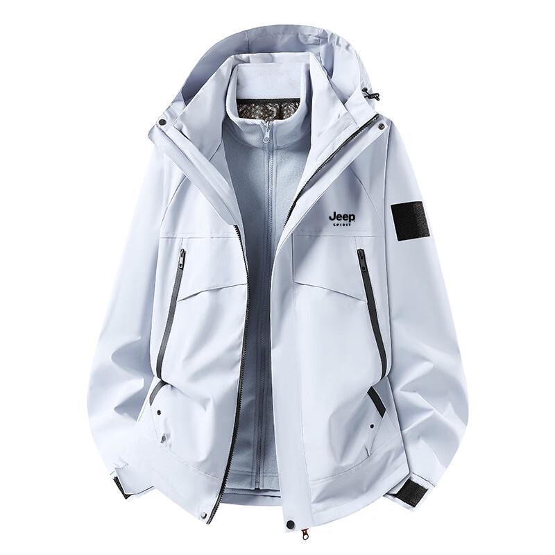 JEEP Men's 3-in-1 Outdoor Windproof Waterproof Hiking Jacket