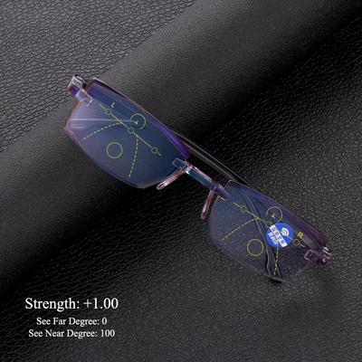 Care Fashion Randlose Blaulichtfilter Ultraleichte Diamantschliff Alterssichtigkeit Brille Progressive Multifokale Lesebrille