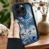 Phone Case: 2D Flat Design Suitable for iPhone 18, 17, 16, 15, 14, 13 Pro Stepped Protective Case, Sapphire Rose, Christmas and Halloween Gifts