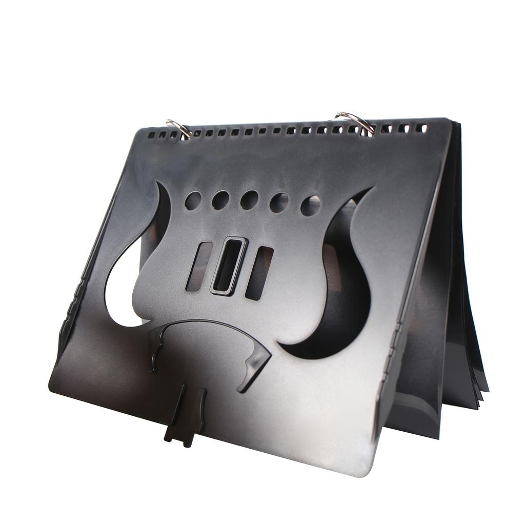 Music Sheets Holder with 5 Plastic Sheets Saxophone Clarinet Flute Trumpet Sheet Folder Lightweight Portable Music Stand