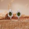 Natural Sapphire Garnet Olivine Topaz Diopside Stud Earrings Women'S Earrings Ear Buckles S925 Sterling Silver