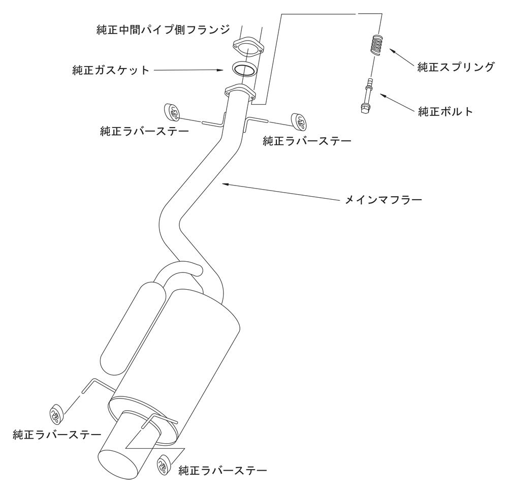 HKS Automotive Sportovní tlumič výfuku Tichý vysoce výkonný Toyota Altezza SXE10 Kontrola vozidla Kompatibilní díly sacího a výfukového systému 32016-AT019
