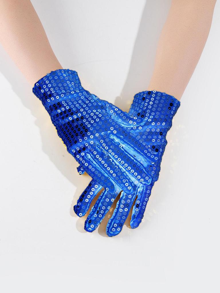 Festival Sequin Dance Gloves for Adults - Nightclub, Performance, Masquerade Ball, Michael Jackson Style