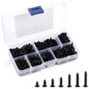 500pcs Durable Metal M3 Screw Kit Black Finish Cross Head Self Tapping Screw Fastener Round Head Pan Head Screw Hardware