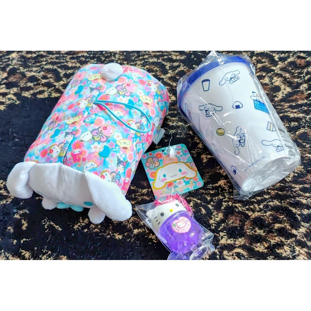 Sanrio Plush Toy Tumbler Keychain 3 Piece Set