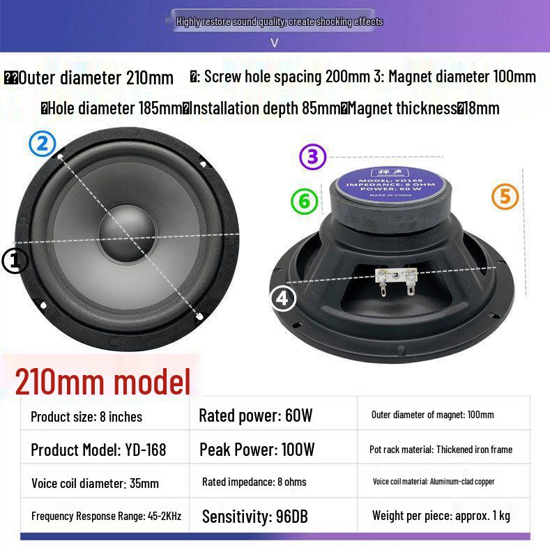 4.5-6 Inch 30W Mid-Range Home Speaker Audio System