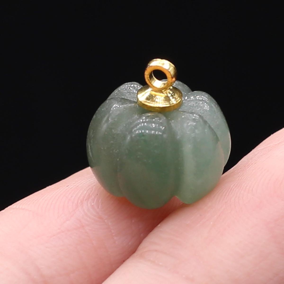

1 шт., подвеска из натурального камня в форме тыквы, кристалл розового кварца, агат, подвески для изготовления ювелирных изделий, аксессуары для ожерелья «сделай сам», 13 × 13 мм 13×13mm