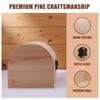 New 1/3Pcs Jewellery Keepsake Pine Plain Storage Wedding Wooden Arched Hinged Boxes Practical Decorate Wooden Box Trinket