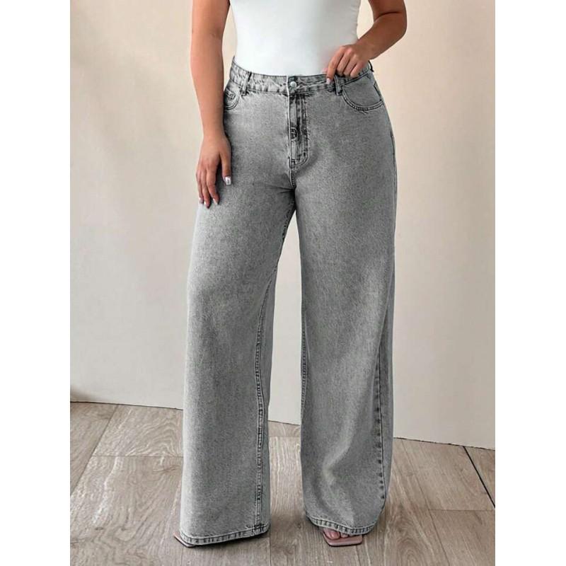 2026 Womens High-Waisted Straight Leg Jeans Loose Fit Slimming Denim Pants Streetwear Style