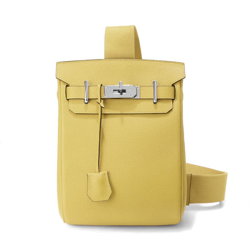 Women Layer Sling Crossbody Bag, Trendy Turn Lock Chest Bag,Adjustable Shoulder,Small Bucket Purse with Inner Pocket for Daily Work Travel Outdoor Use