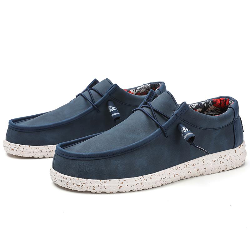 Pánské lehké kožené ležérní boty Jaro Podzim 2026 Kožené boty nazouvací ploché plus velká velikost 48 49 50 51 Dropshipping