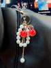 Simulated Cherry Pearl Beads Key Chain Exquisite High-end Bag Pendant Accessory Mother's Day Holiday Gift