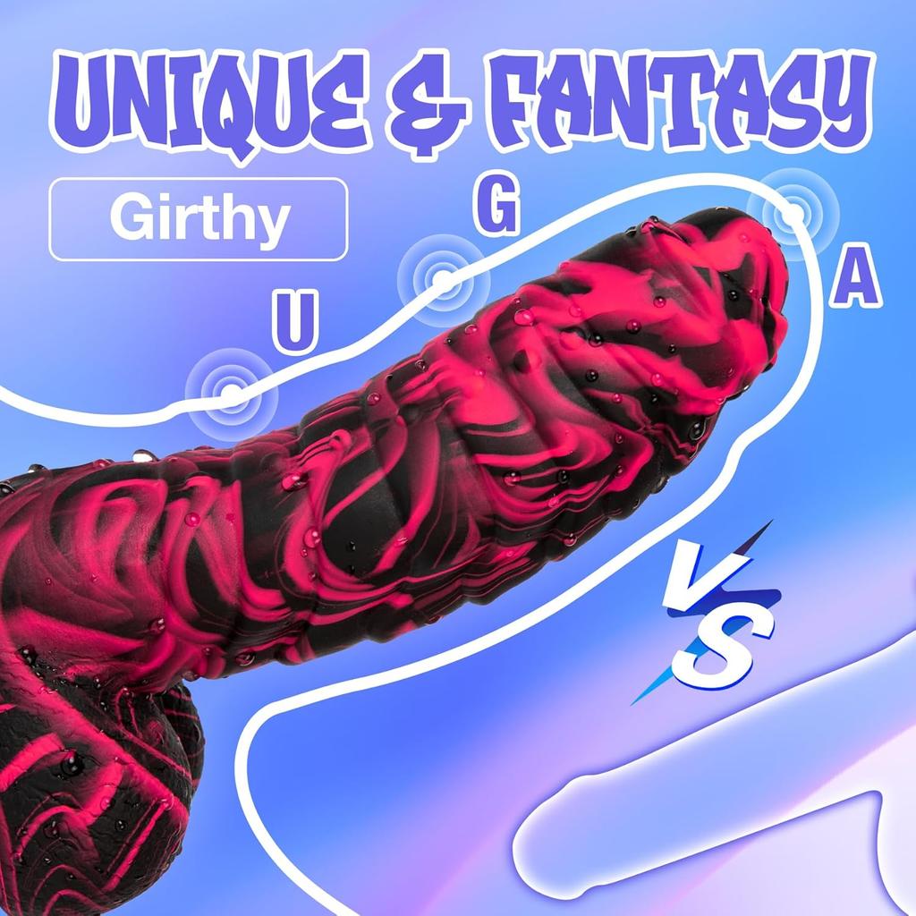 Gerçekçi Kalın Yapay Penis Seks Oyuncakları Güvenli Silikon Simüle G Noktası Anal Yapay Penis Güçlü Emiş Kupası Eller Serbest Kullanım Kadınlar için Uygun, Yetişkin Oyuncakları