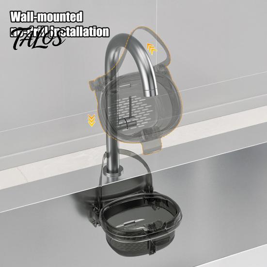 Multifunctional Kitchen Cleaning Tool Hanging Sink Drain Basket, with One-Press Food Waste Catcher, Press Type Strainer Large Capacity Plastic