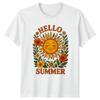 Hello Summer TShirt Retro Groovy Seasonal Summer Vacation Gift For Him And Her