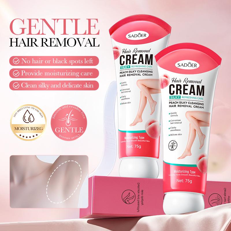 Pfirsich Haarentfernungscreme 75g seidig und sauber Achselhaarentfernung Hautpflegeprodukte