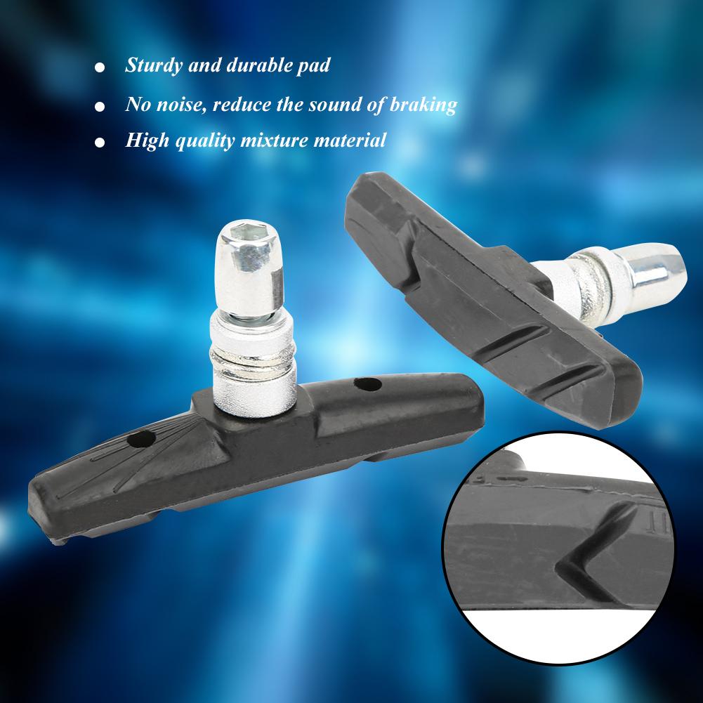 A Pair Mixture Material Silent Mountain Bike Brake Pad Blocks Shoes   Cycling Accessories