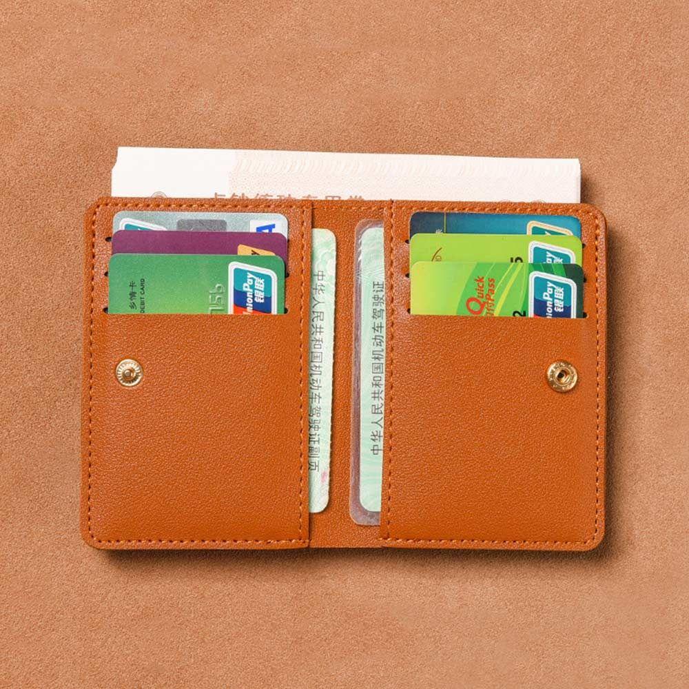 Leather Card Wallet Super Slim Small Purse Multifunctional Card Bag  Men Women