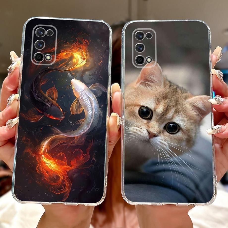Etui do Realme 7 Pro RMX2170 Luksusowe Modne Malowane Pokrowiec Miękki Silikonowy Pokrowiec na Telefon Do Realme 7 5G RMX2111 Realme7 Pro 4G Obudowa