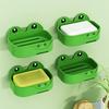 1 STÜCK - Badezimmer Perforationsfrei Wandhängend Niedlich Cartoon Haushalt Frosch Seifenbox