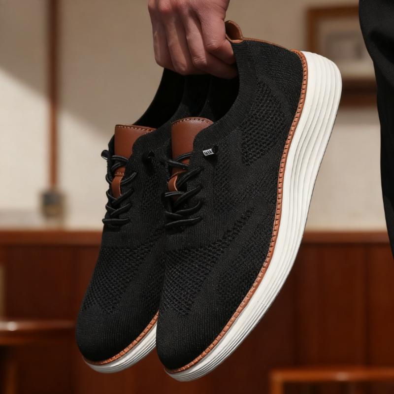 

Men Casual Walking Shoes Breathable Mesh Knit Sneakers Bestselle Lightweight Non-slip Flat Lace Up Running Shoes Men 39