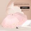 Extra Large Double Ten-Bone Reinforced Thickened Umbrella Dual-Use Girl Sun Protection UV Sun Umbrella Folding