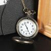 Retro Flip Quartz Pocket Watch Classic Roman Numerals Arabic Numerals Men's and Women's Necklace Watch Zinc Alloy Material
