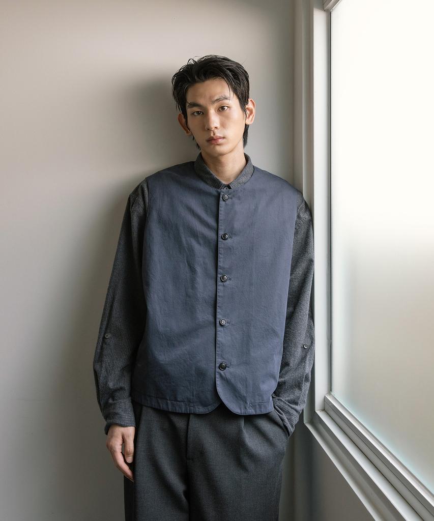 Another Office Bonjour Round Neck Vest (Nautical Gray)