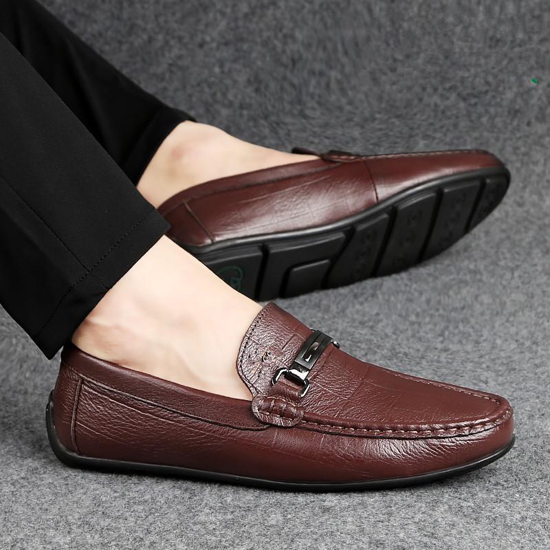 Fashion Mens Loafers Men Casual Spring Autumn Casual Shoes 2024 Luxury Brand Men's Business Shoes Genuine Leather for Men Slip On Shoes