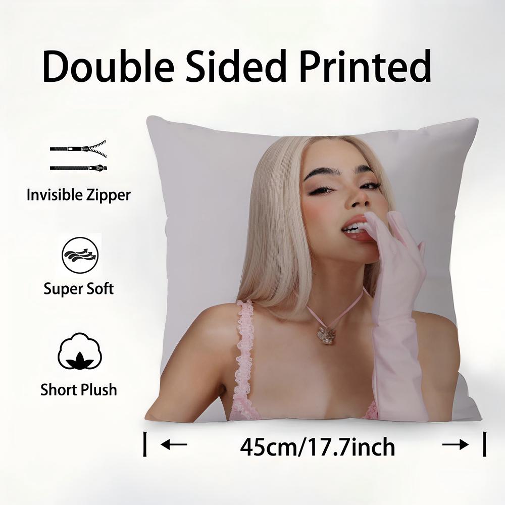 Singer K-Kenia Os Pink Aura Pillow Case Plush Fabric Soft Pillowcase Double Sided Print Sofa Cushion Cover Throw Pillow Cover