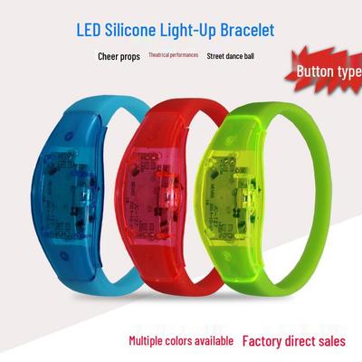 Braccialetto LED in Silicone Luminoso con Controllo Sonoro e Vibrazione - Oggetto Multifunzionale per Cheerleading