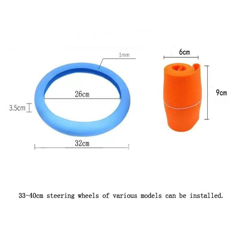 Universal Car Steering Wheel Cover Soft Silicone Car Accessories Non-slip Steering Covers Auto Styling Protective Decoration